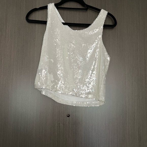 Mango festive white sequin skirt set - Picture 4 of 7